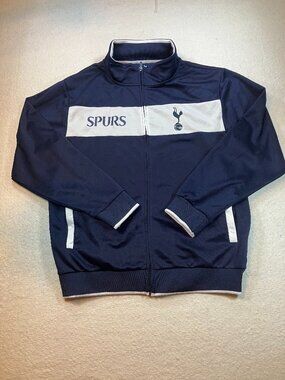 Tottenham Hot Spurs Full Zip Track Jacket Navy White Mens XL